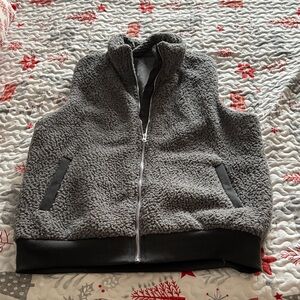 Cozy Gray Sherpa Vest